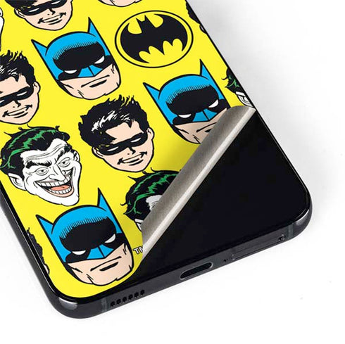 DC Comics Batman Vintage Character Pattern - Joker and Robin Galaxy S22 Skin